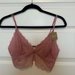 Madewell Lacy Bralette Rose-colored | XL